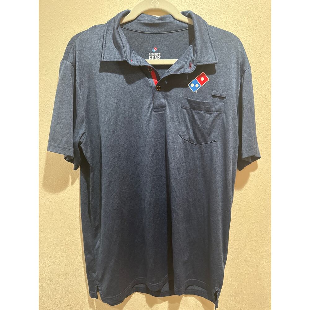 Domino's Gear Pizza Pocket Polo Shirt men’s medium